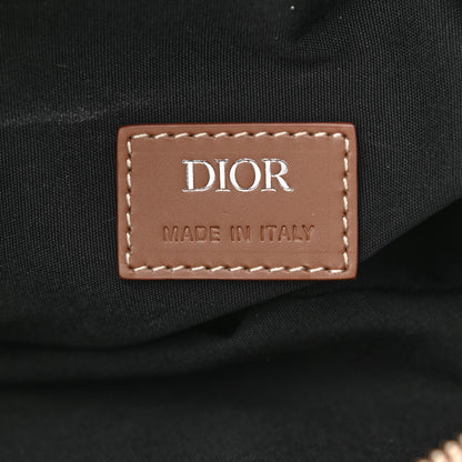 Christian Dior Coated Canvas CD Diamond Printed Mens Saddle Bag Coffee 6 of 10