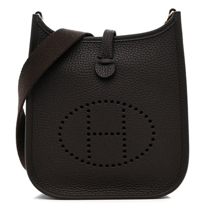 Hermes Taurillon Clemence Evelyne TPM Chocolate 1 of 11