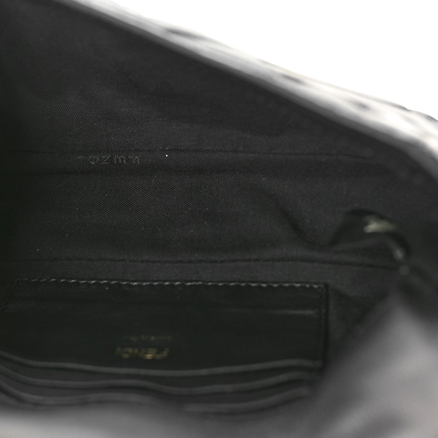 Nappa FF 1974 Embossed Mini Baguette Black