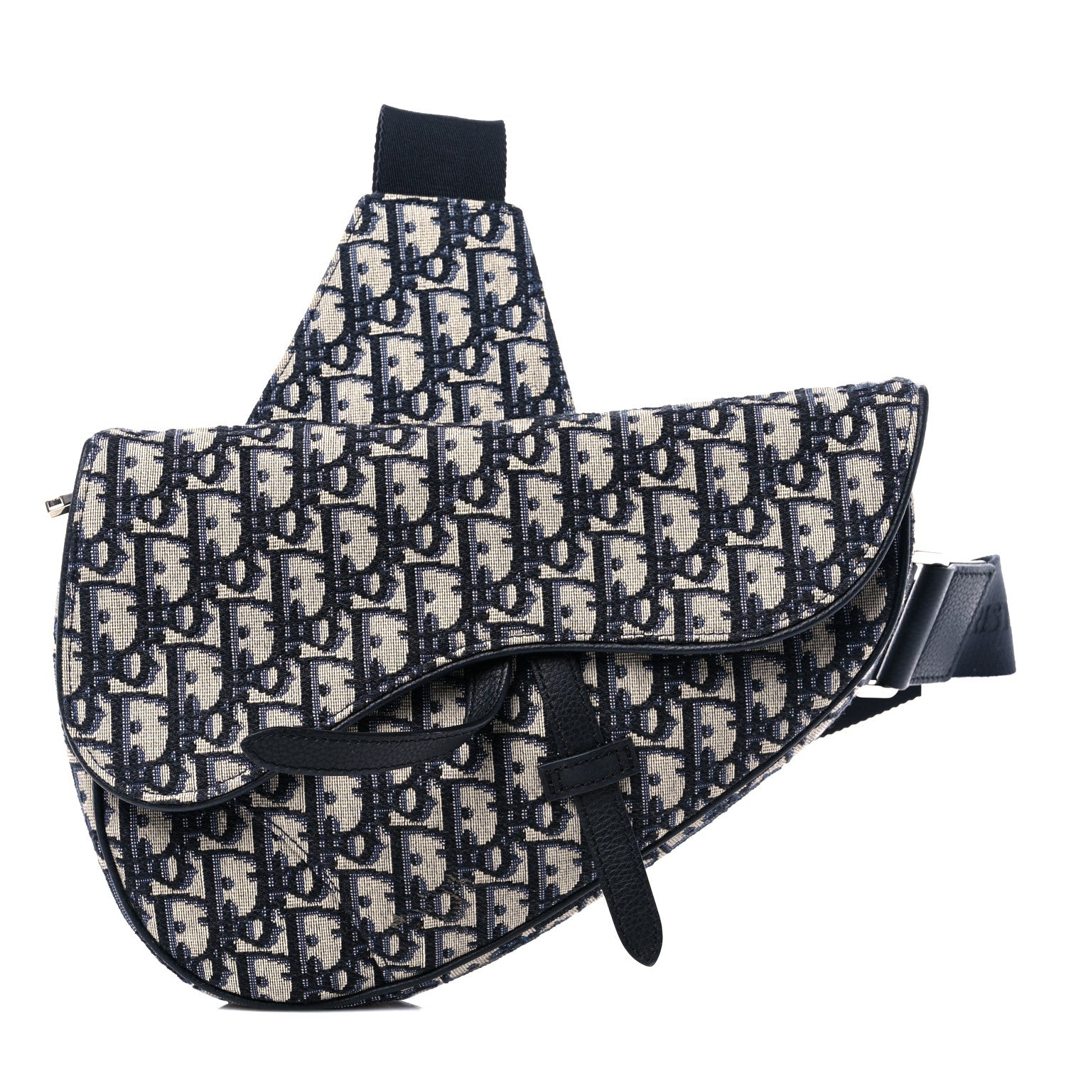 Christian Dior Oblique Mens Saddle Bag Blue 1 of 8