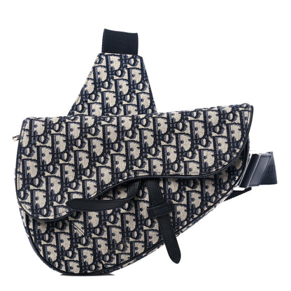 Christian Dior Oblique Mens Saddle Bag Blue 1 of 8