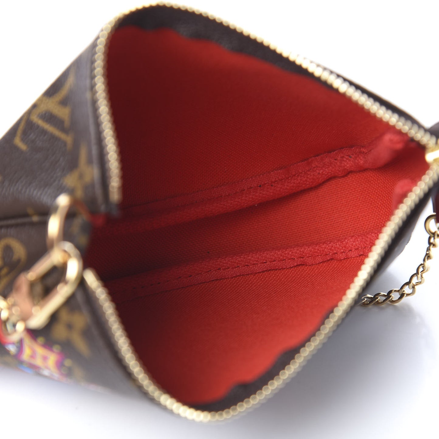 Monogram 2020 Christmas Animation Bumper Cars Mini Pochette Accessories Coquelicot
