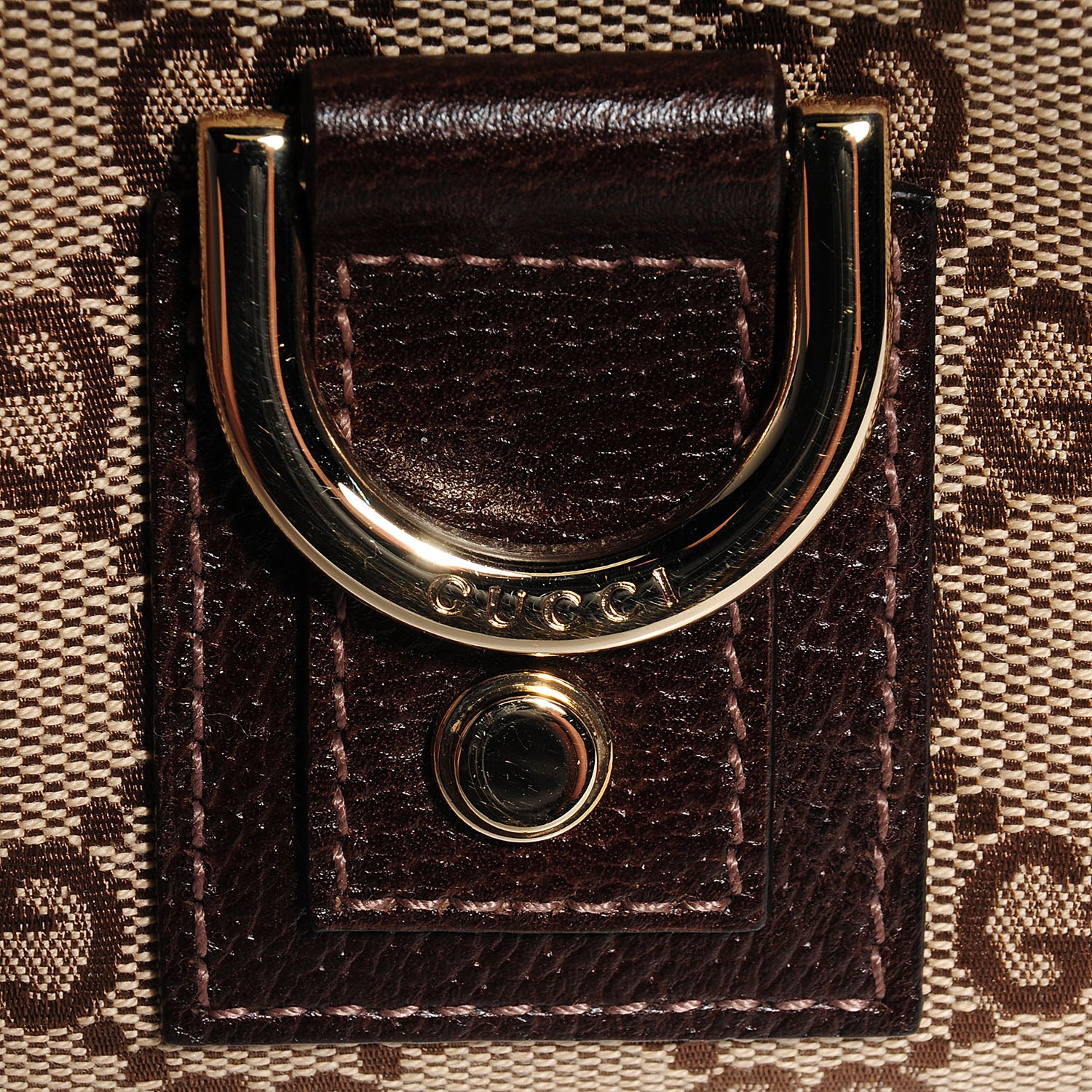Gucci Monogram D Ring Abbey Pochette Brown 8 of 8