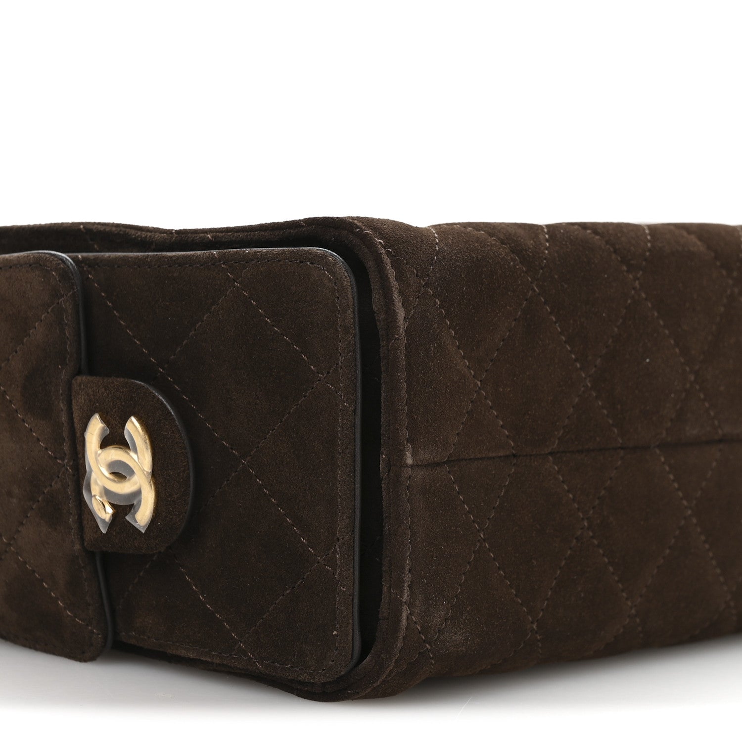 Chanel Suede Quilted Mini Chanel 25 Handbag Dark Brown 16 of 21