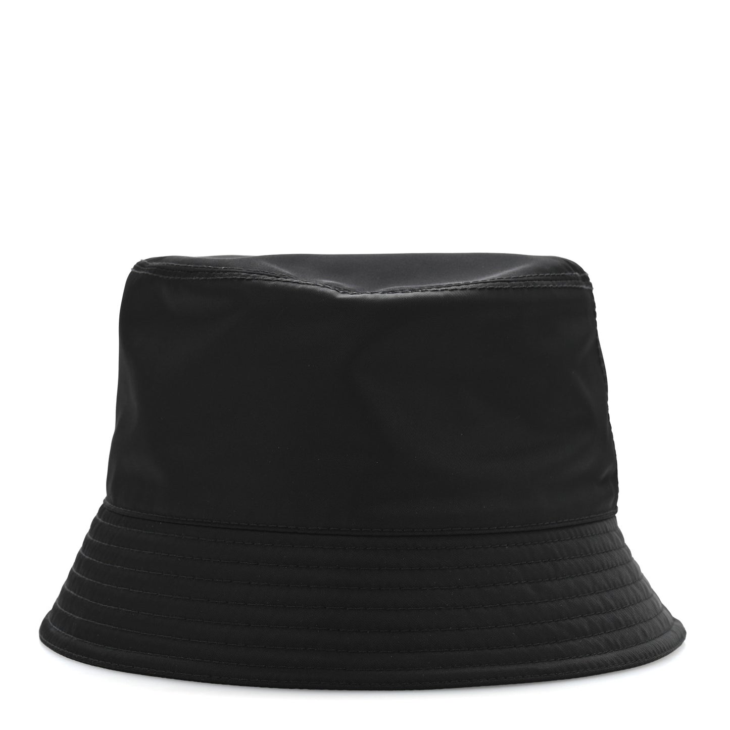 Re-Nylon Metal Triangle Logo Womens Bucket Hat L Black