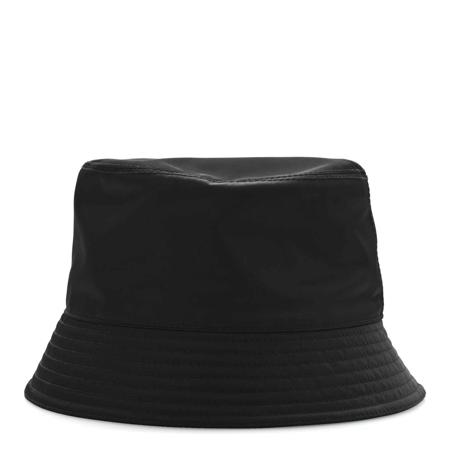 Prada Re-Nylon Metal Triangle Logo Womens Bucket Hat L Black 4 of 9