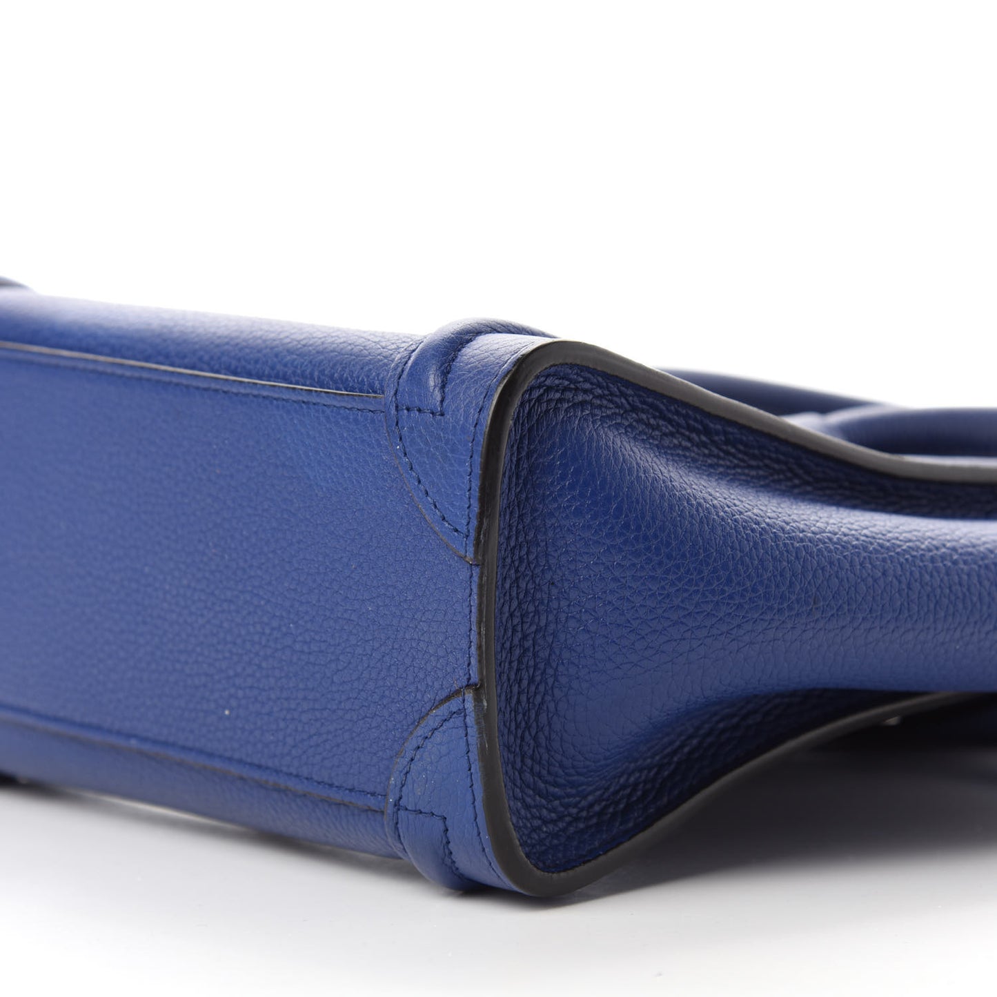 Drummed Calfskin Nano Luggage Indigo