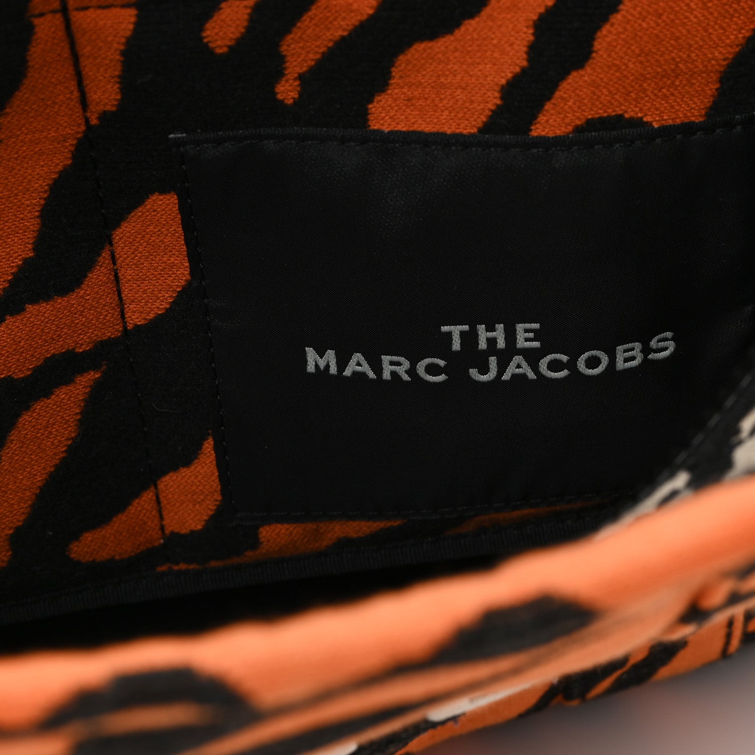 Marc Jacobs Cotton Canvas Zebra Tiger Print Medium The Traveler Tote Bag 6 of 12