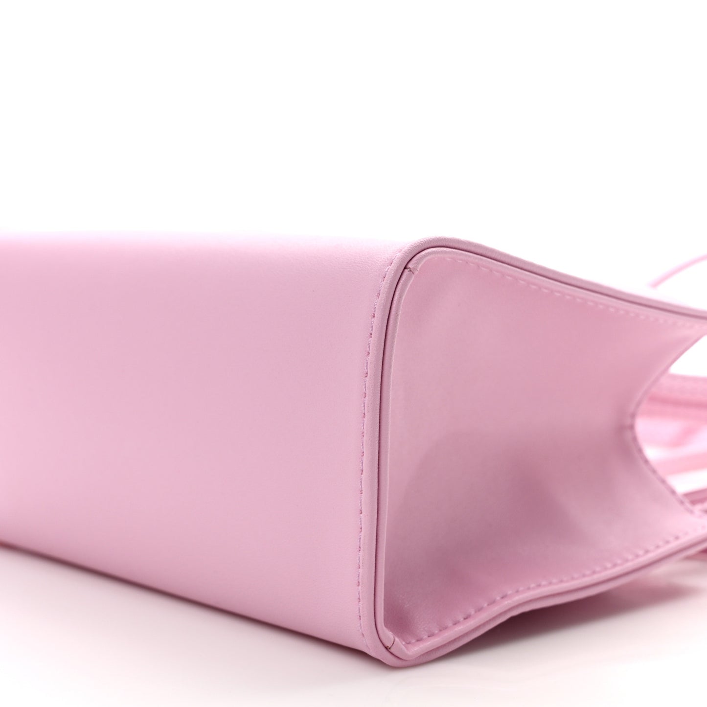 Vegan Leather Small Shopping Bag Bubblegum