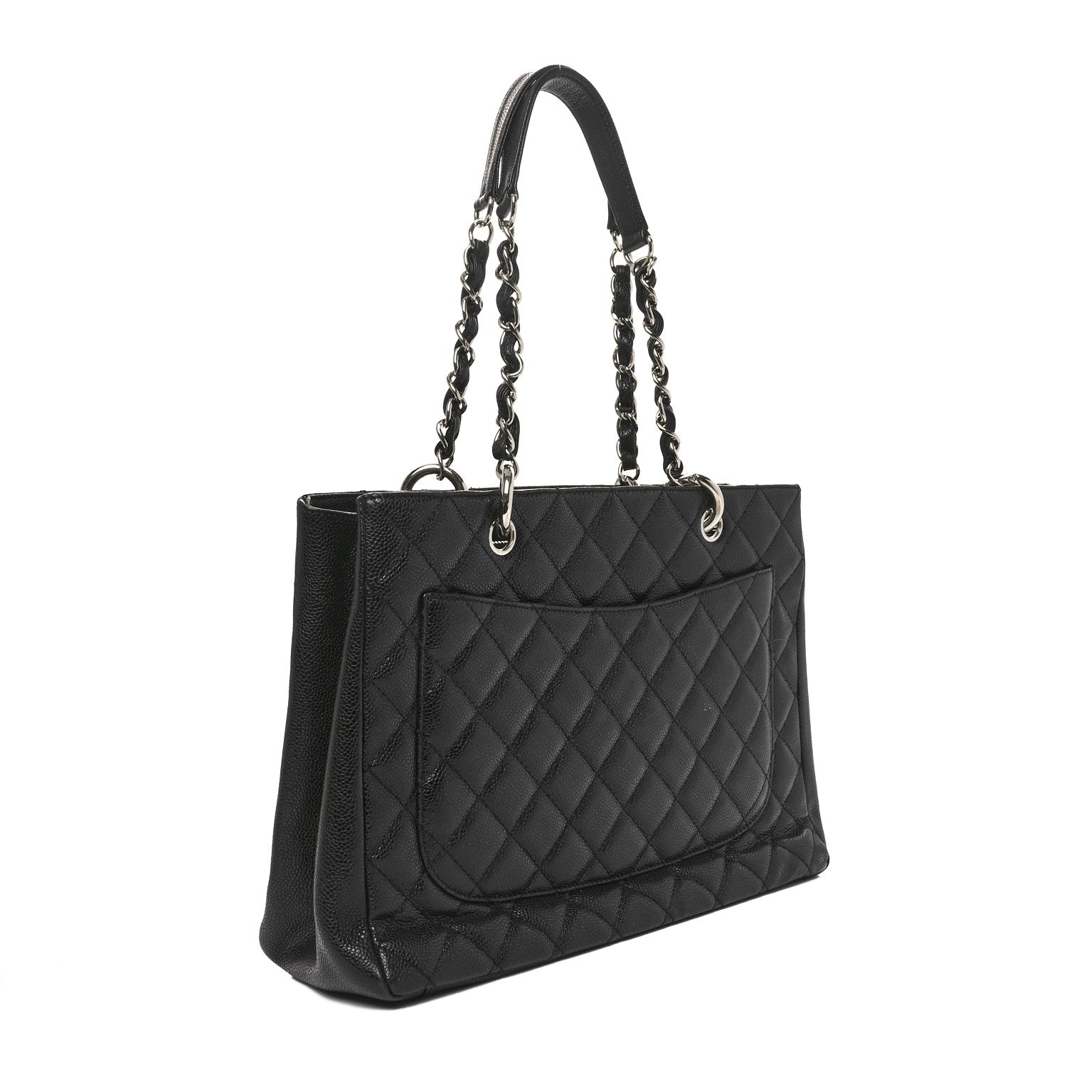 Chanel Caviar Quilted Grand Shopping Tote GST Black 3 of 10