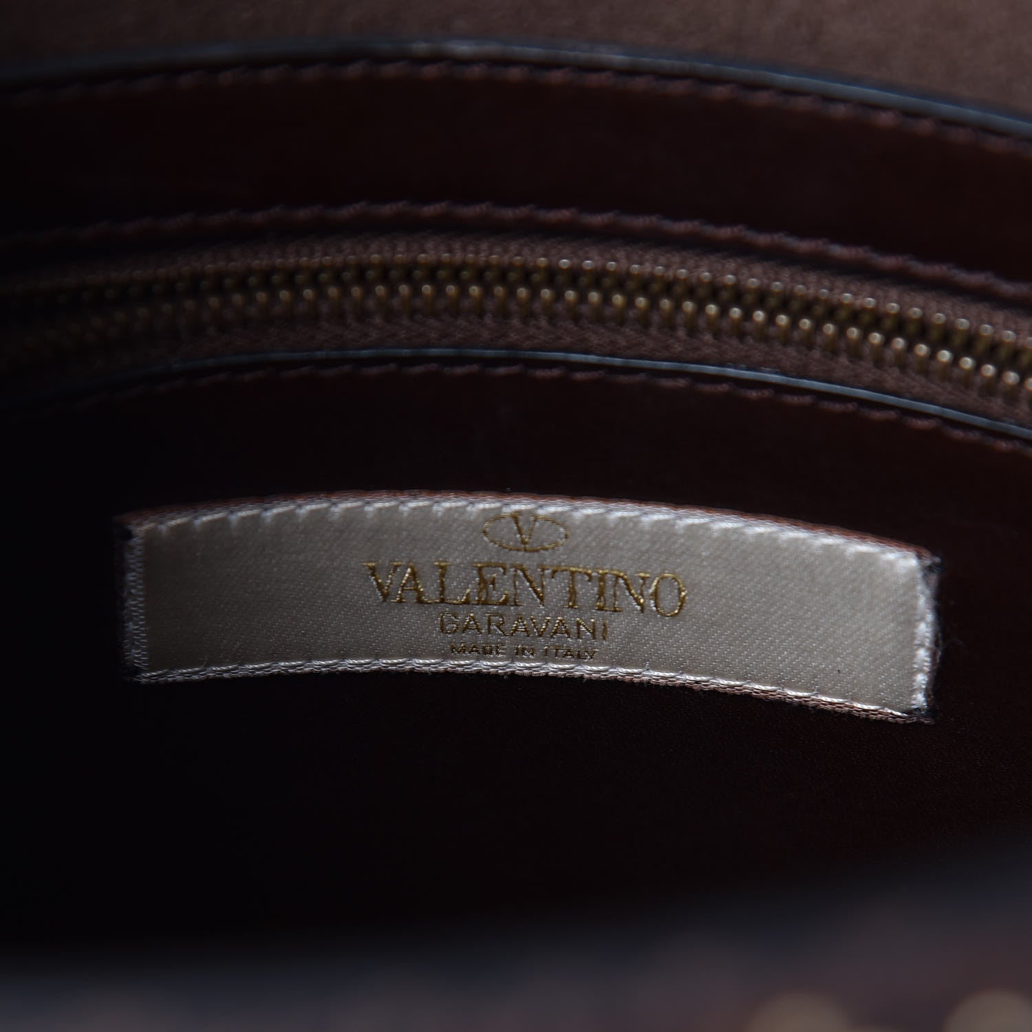 Valentino Garavani Calfskin Embossed Studded Medium My Rockstud Frame Bag Cacao 6 of 12