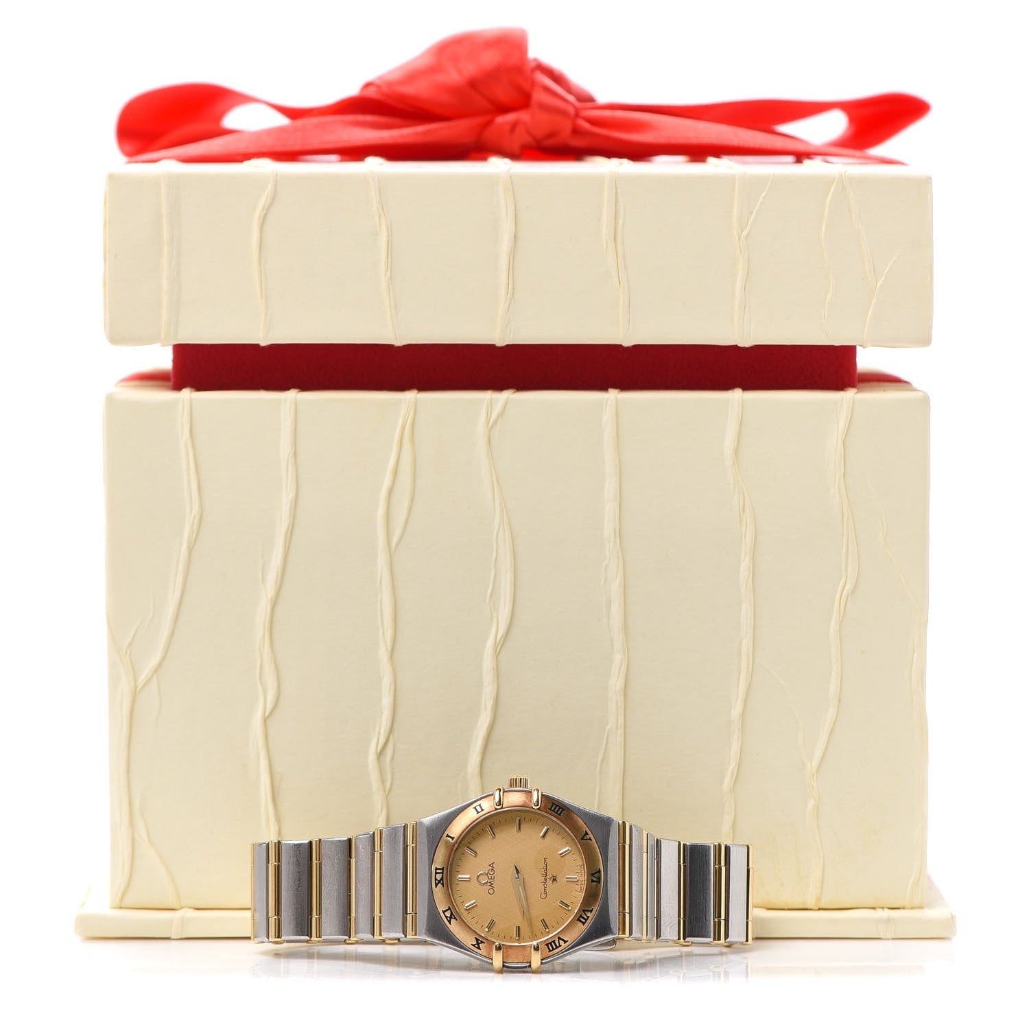 Omega Stainless Steel 18K Yellow Gold 25mm Constellation 95 Quartz Watch Champagne 1272.10.00 6 of 6