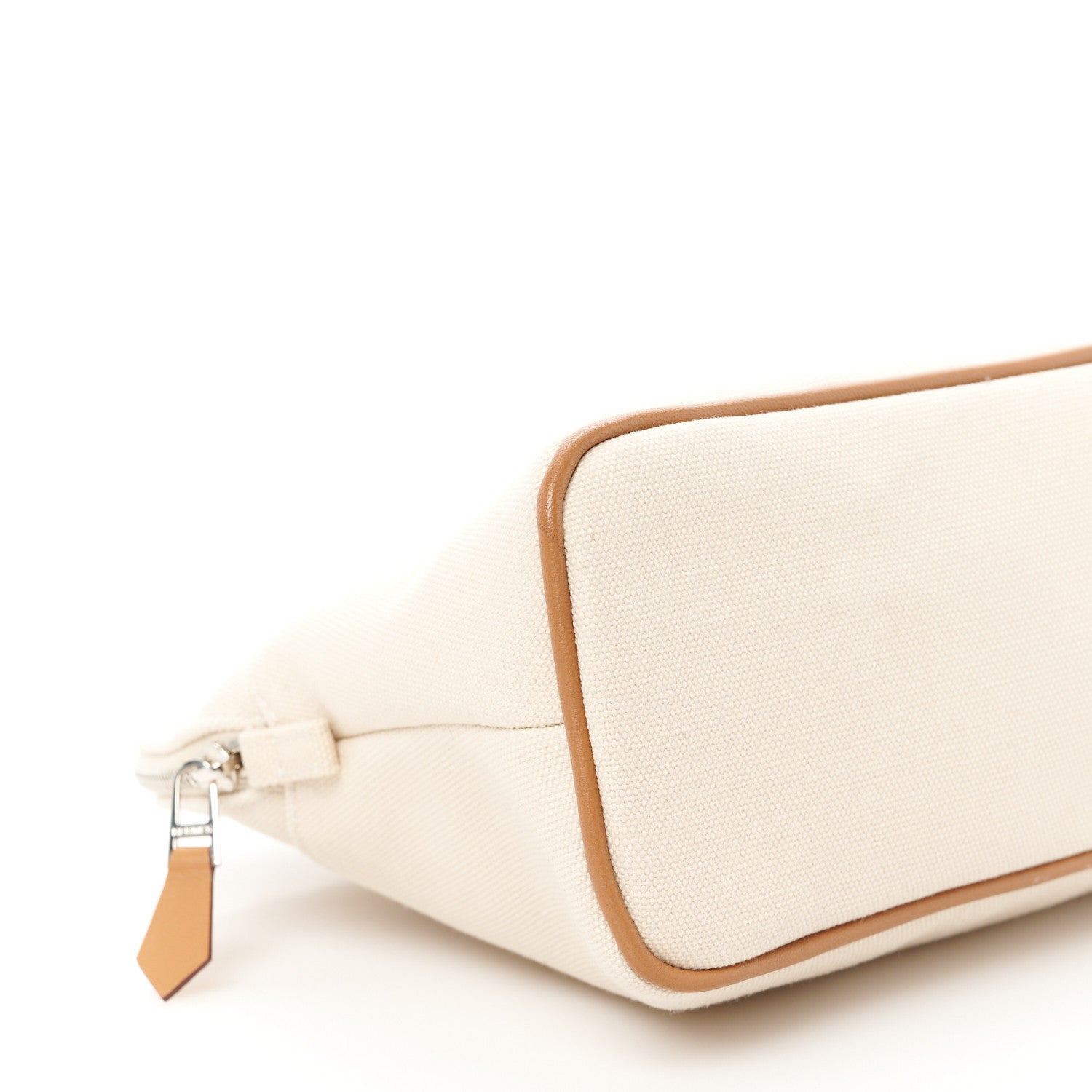 Hermes Cotton Canvas Bolide Travel Cosmetic Pouch Natural 8 of 9