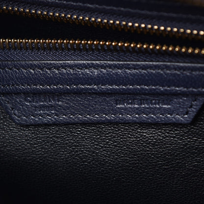 Celine Goatskin Mini Luggage Dark Blue Black 8 of 10
