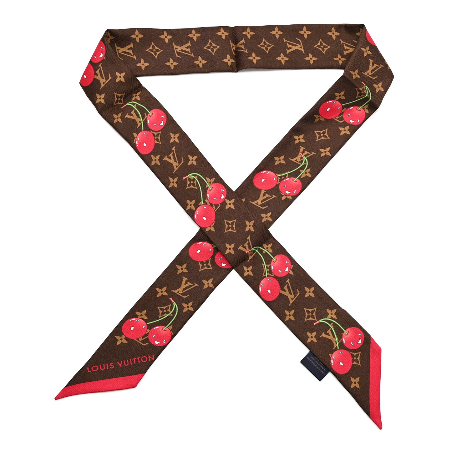 LV X TM Silk Monogram Cerises Bandeau Brown