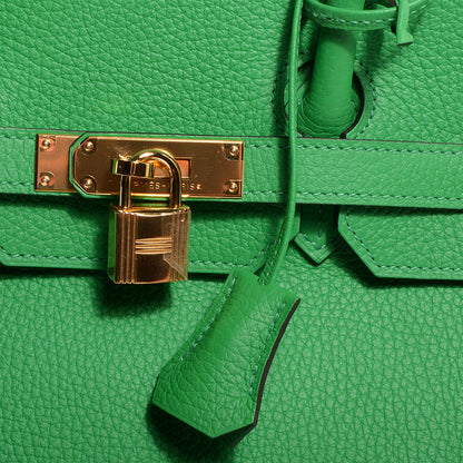 Hermes Taurillon Clemence Birkin 35 Bambou Bamboo 3 of 12