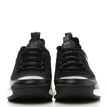 Chanel Fabric Suede CC Sneakers 40 Black 2 of 9