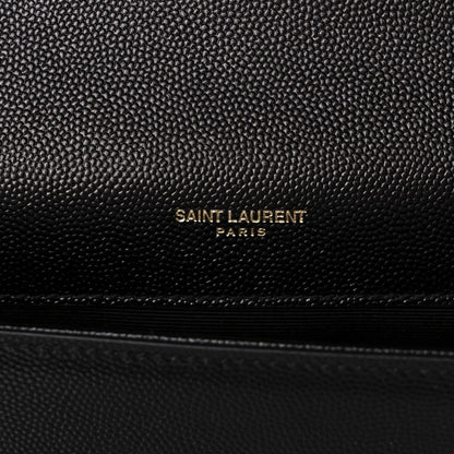 Saint Laurent Grain De Poudre Medium Classic Monogram Kate Satchel Black 5 of 10