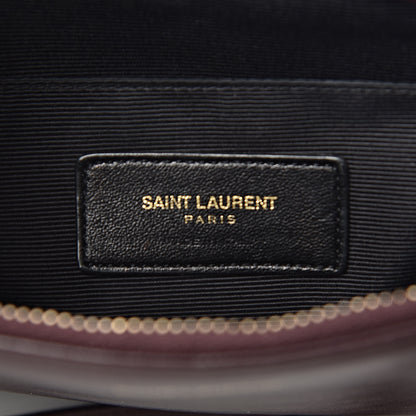Saint Laurent Calfskin Teen Monogram Crossbody Bag Bordeaux 7 of 10