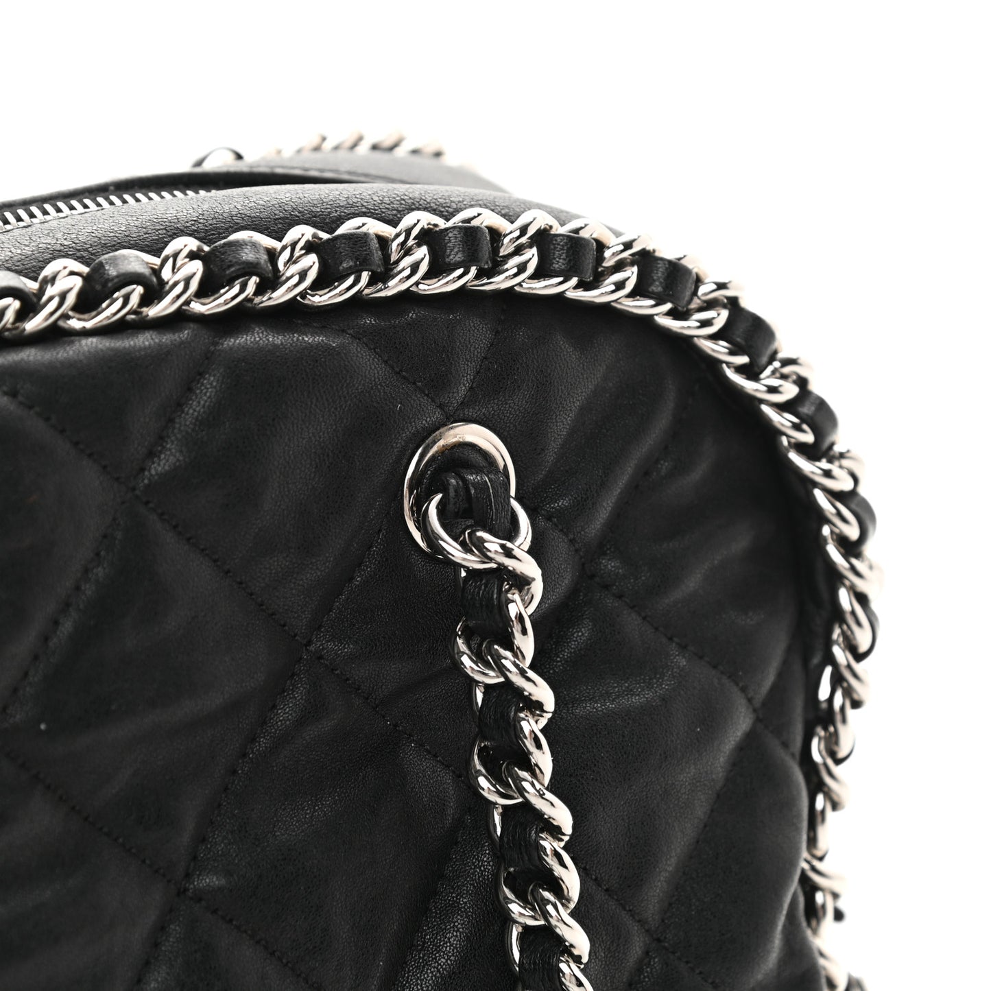 Calfskin Chain Around Bowler Black