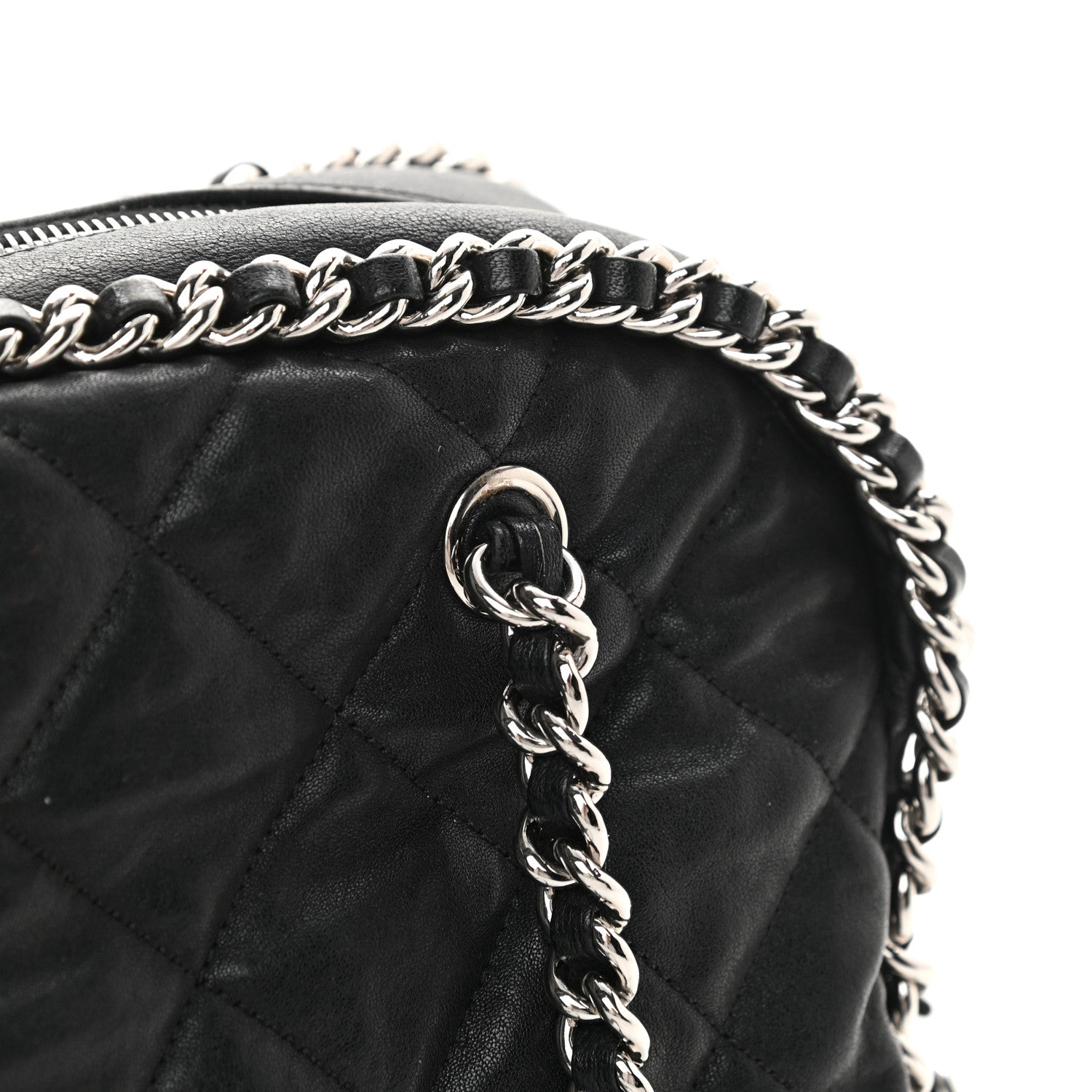 Chanel Calfskin Chain Around Bowler Black 18 of 20