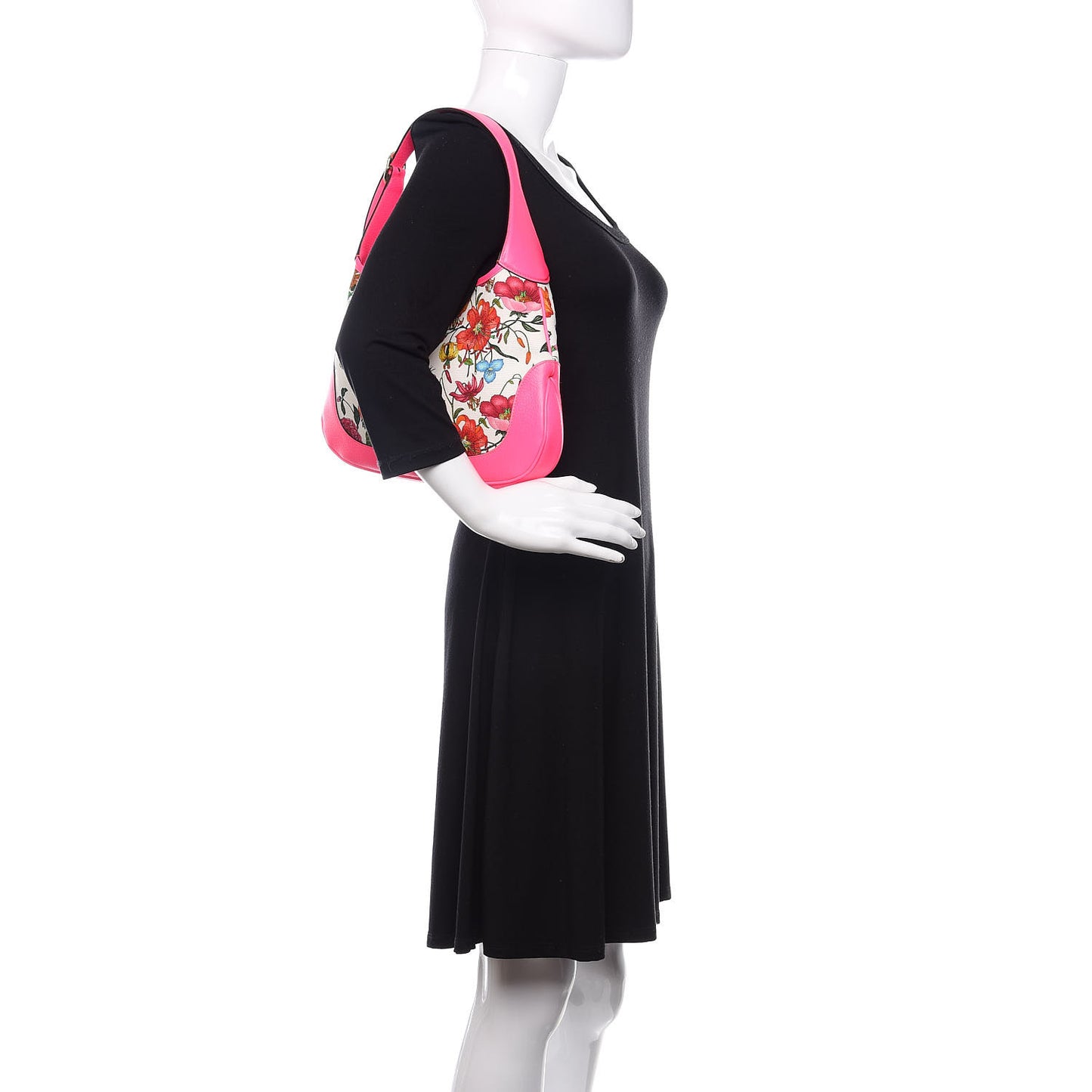 Canvas Flora Medium Jackie Hobo Fuchsia