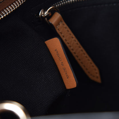 Burberry Mega Check Grained Calfskin Medium Harcourt Satchel Saddle Brown 7 of 9