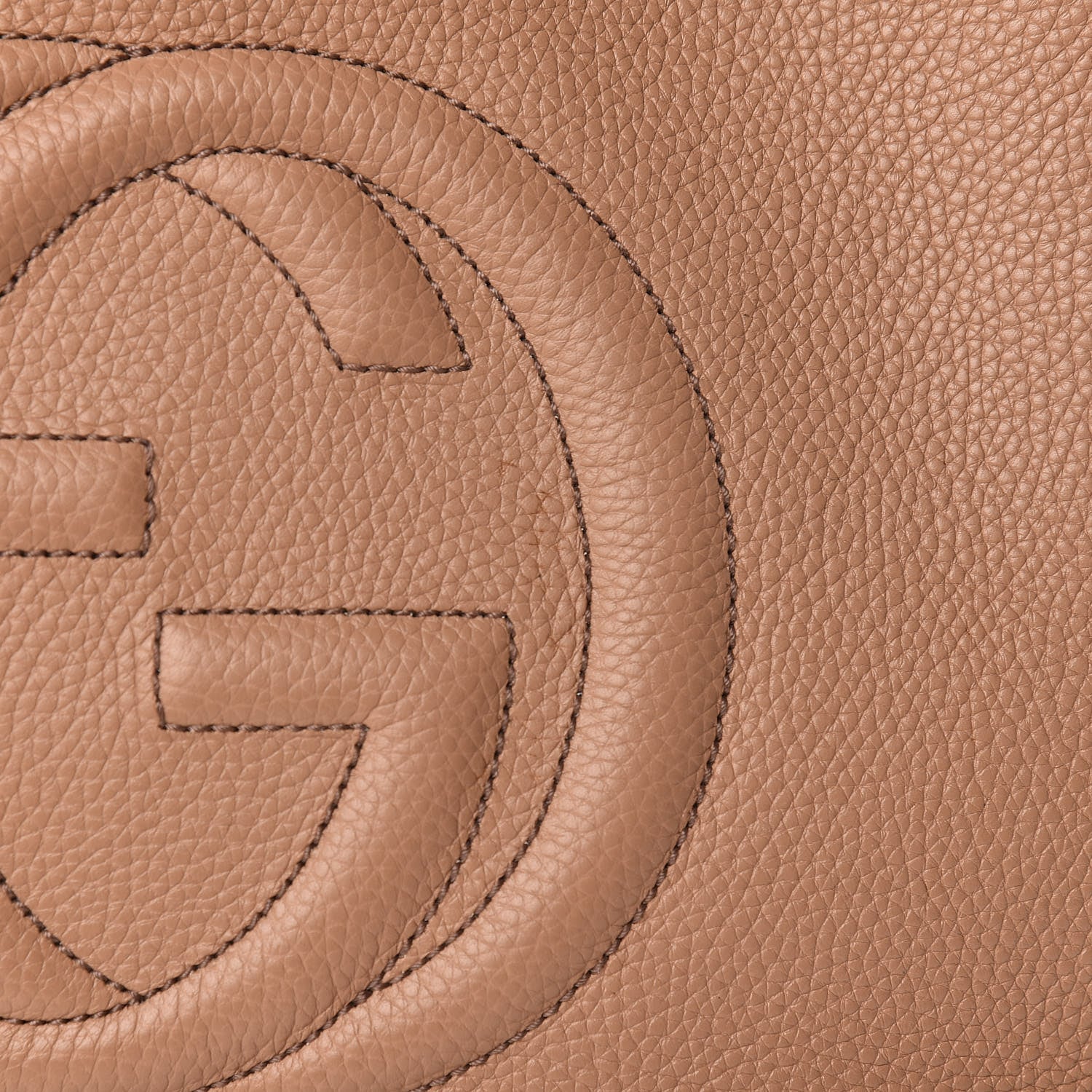 Gucci Pebbled Calfskin Medium Soho Chain Shoulder Bag Camelia 8 of 18