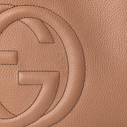 Gucci Pebbled Calfskin Medium Soho Chain Shoulder Bag Camelia 8 of 18