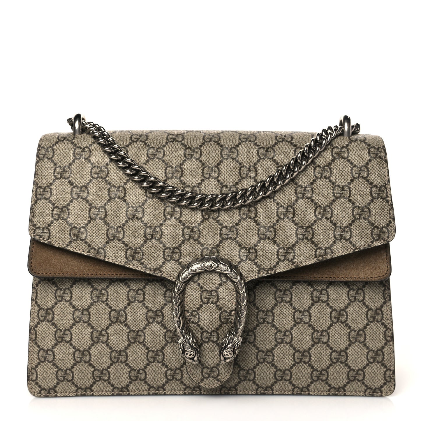 GG Supreme Monogram Medium Dionysus Shoulder Bag Taupe