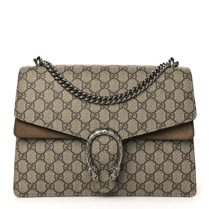 Gucci GG Supreme Monogram Medium Dionysus Shoulder Bag Taupe 1 of 11