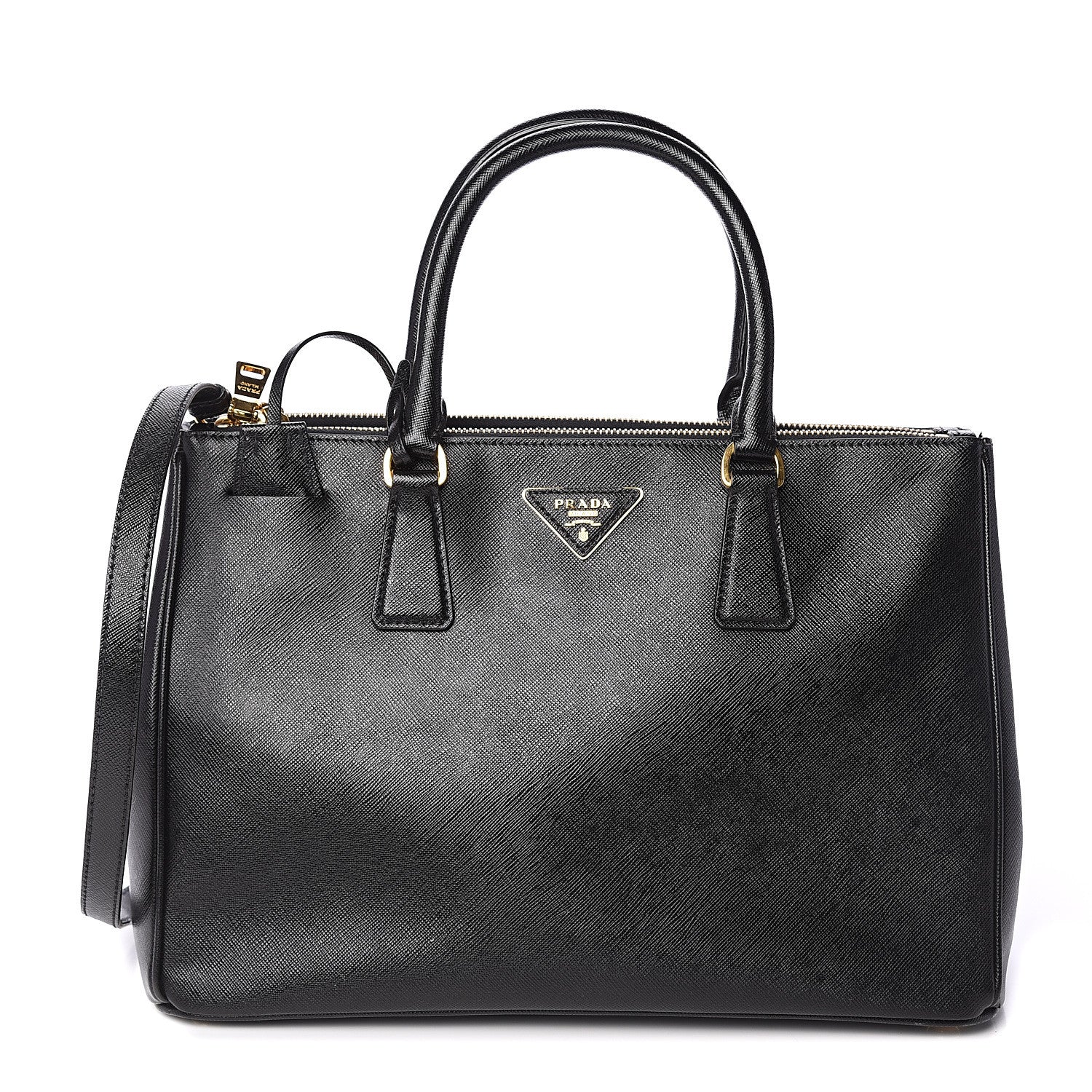 Prada Saffiano Medium Galleria Double Zip Tote Black 1 of 8