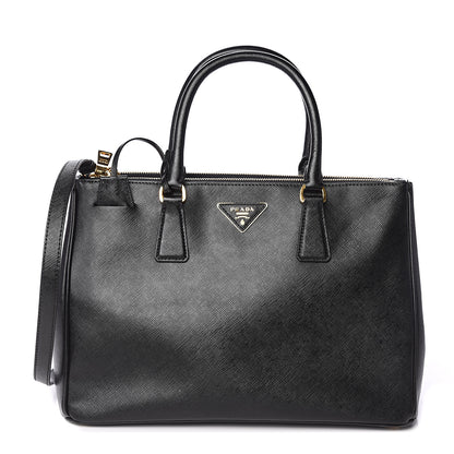 Prada Saffiano Medium Galleria Double Zip Tote Black 1 of 8