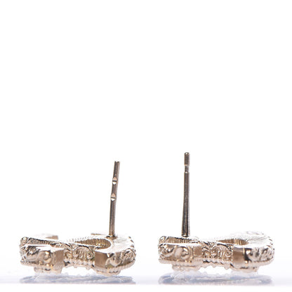 Chanel Enamel CC Baroque Earrings Black Gold 4 of 7