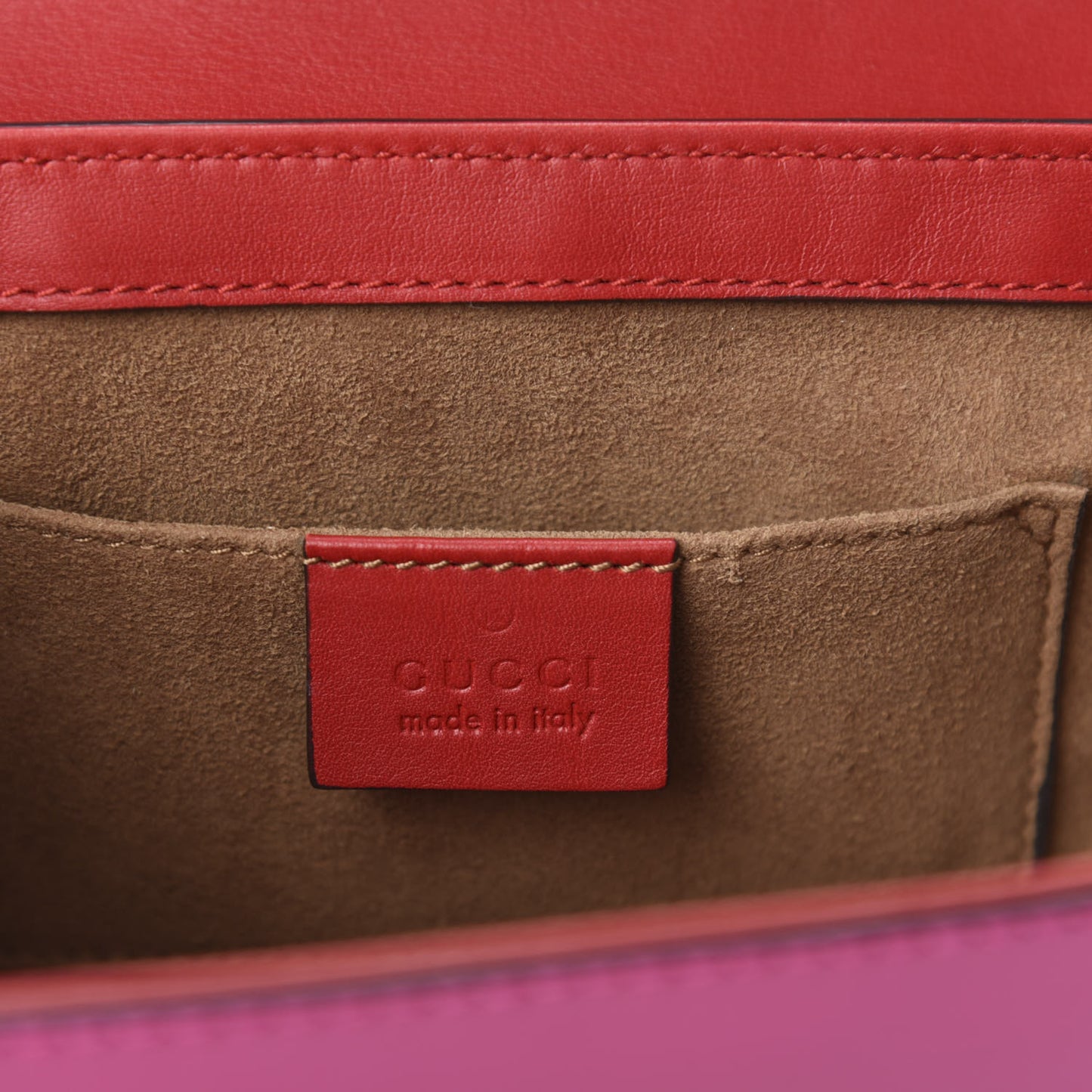 Calfskin Small Padlock Shoulder Bag New Rosette Hibiscus Red