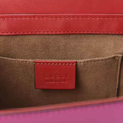 Gucci Calfskin Small Padlock Shoulder Bag New Rosette Hibiscus Red 8 of 10