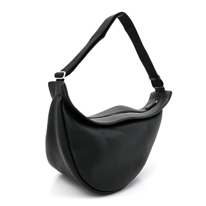 The Row Grained Calfskin Large Slouchy Banana Bag Black 3 of 10