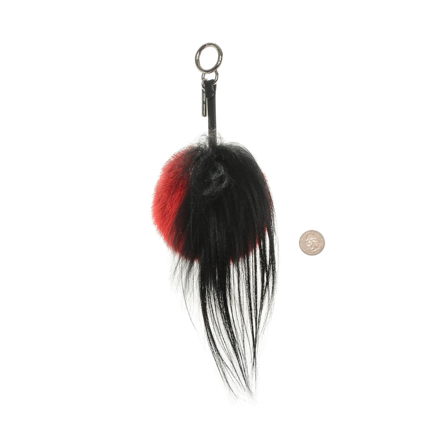 Mink Goat Fur QuTweet Funkyfur Bag Bug Charm Red