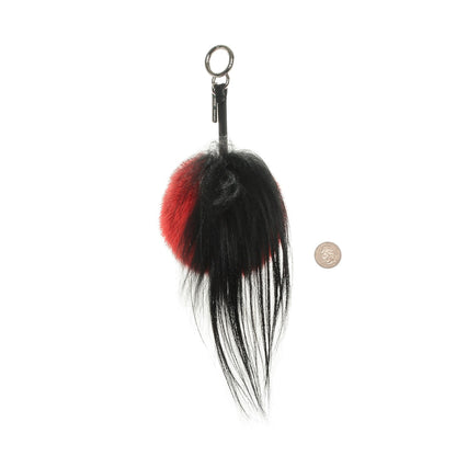 Fendi Mink Goat Fur QuTweet Funkyfur Bag Bug Charm Red 2 of 4