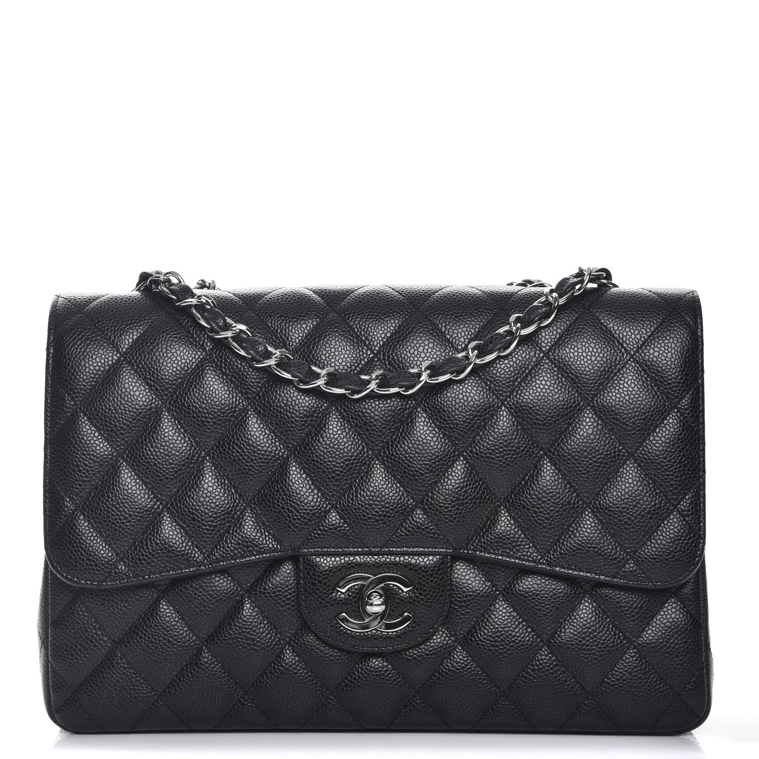 Chanel Caviar Quilted Jumbo Single Flap Black 1 of 9