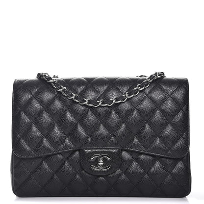 Chanel Caviar Quilted Jumbo Single Flap Black 1 of 9