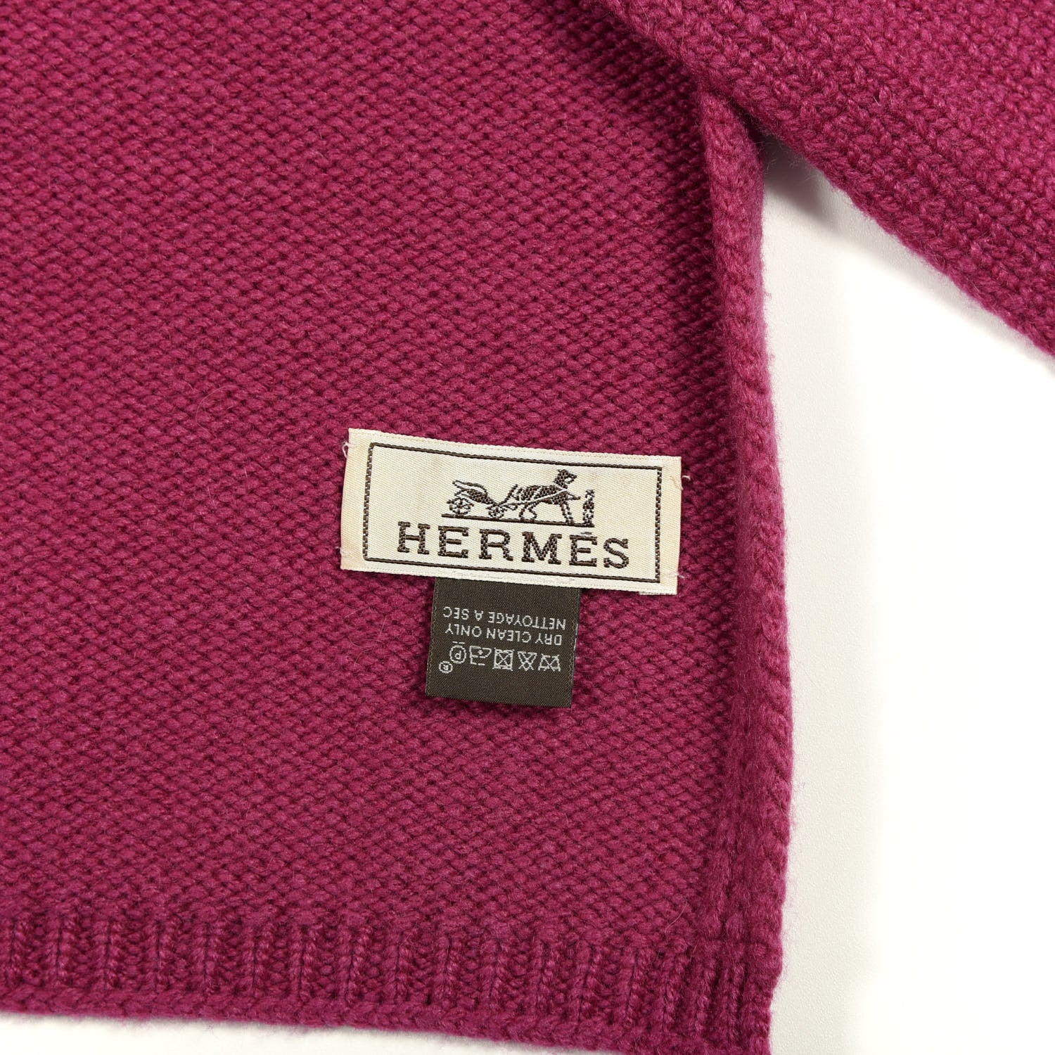 Hermes Cashmere Scarf Fuchsia 3 of 3