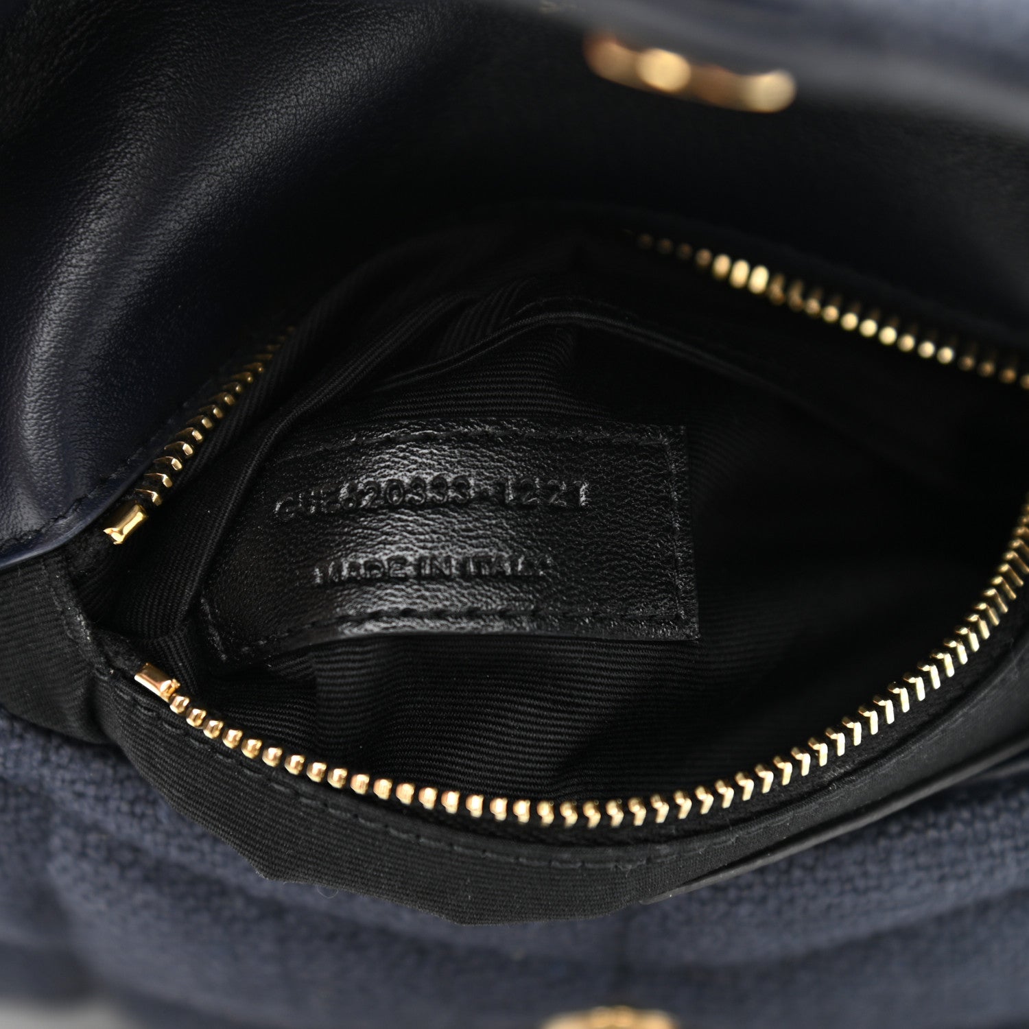 Saint Laurent Canvas Quilted Toy Loulou Puffer Monogram Chain Satchel Deep Marine 8 of 12