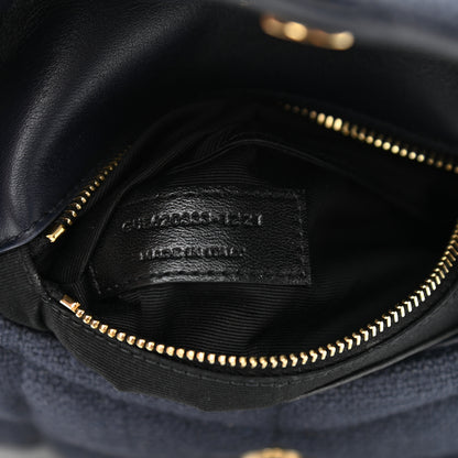Saint Laurent Canvas Quilted Toy Loulou Puffer Monogram Chain Satchel Deep Marine 8 of 12