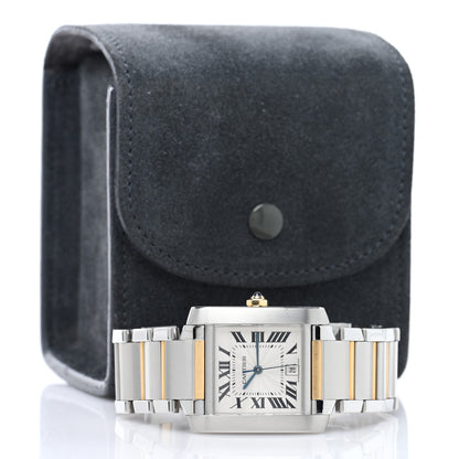 Cartier Stainless Steel 18K Yellow Gold 28mm Tank Francaise Automatic Watch 5 of 5