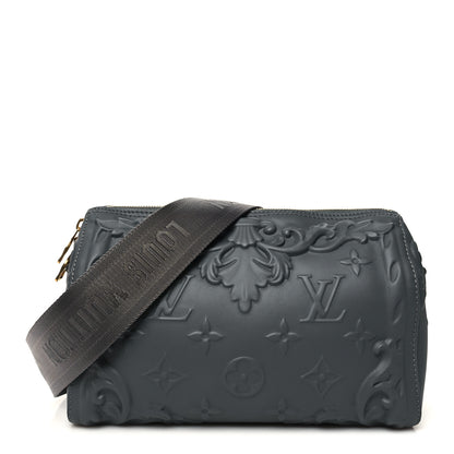Louis Vuitton Calfskin Debossed Monogram Versailles City Keepall Dark Shadow Grey 1 of 9