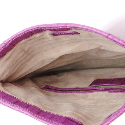 Nancy Gonzalez Matte Crocodile Foldover Clutch Violet 5 of 7