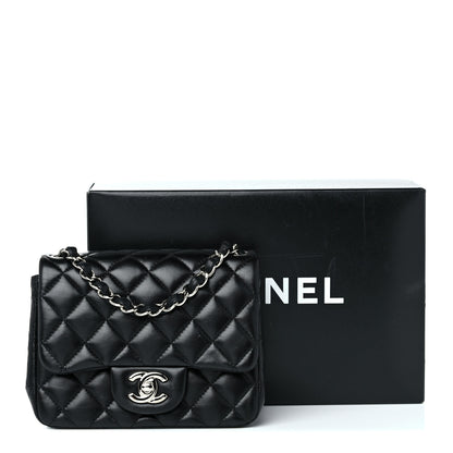 Chanel Lambskin Quilted Mini Square Flap Black 10 of 10