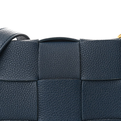 Bottega Veneta Grained Calfskin Maxi Intrecciato Cassette Crossbody Bag Deep Blue 8 of 11