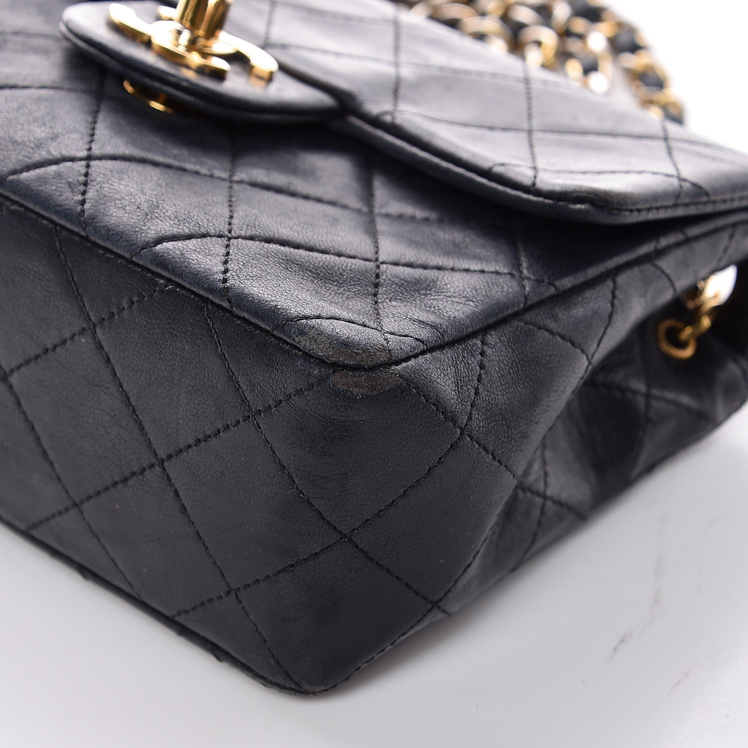 Chanel Lambskin Quilted Mini Square Flap Black 11 of 13